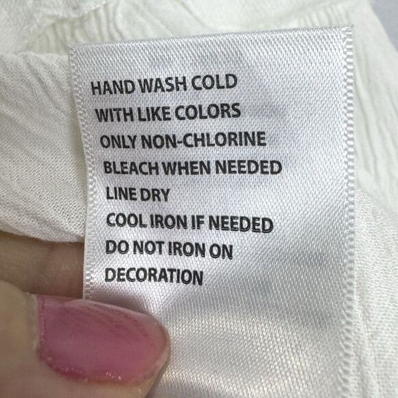 Y2K Embroidered Lace Babydoll Tank Top Size L Fairy Boho Feminine Romantic 90s - Picture 6 of 7